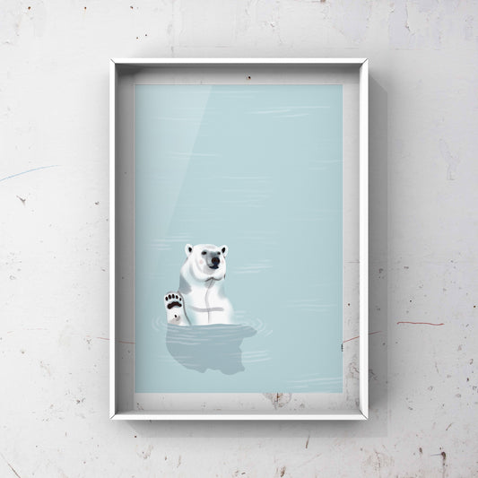 Oh Polar bear. A nursery print